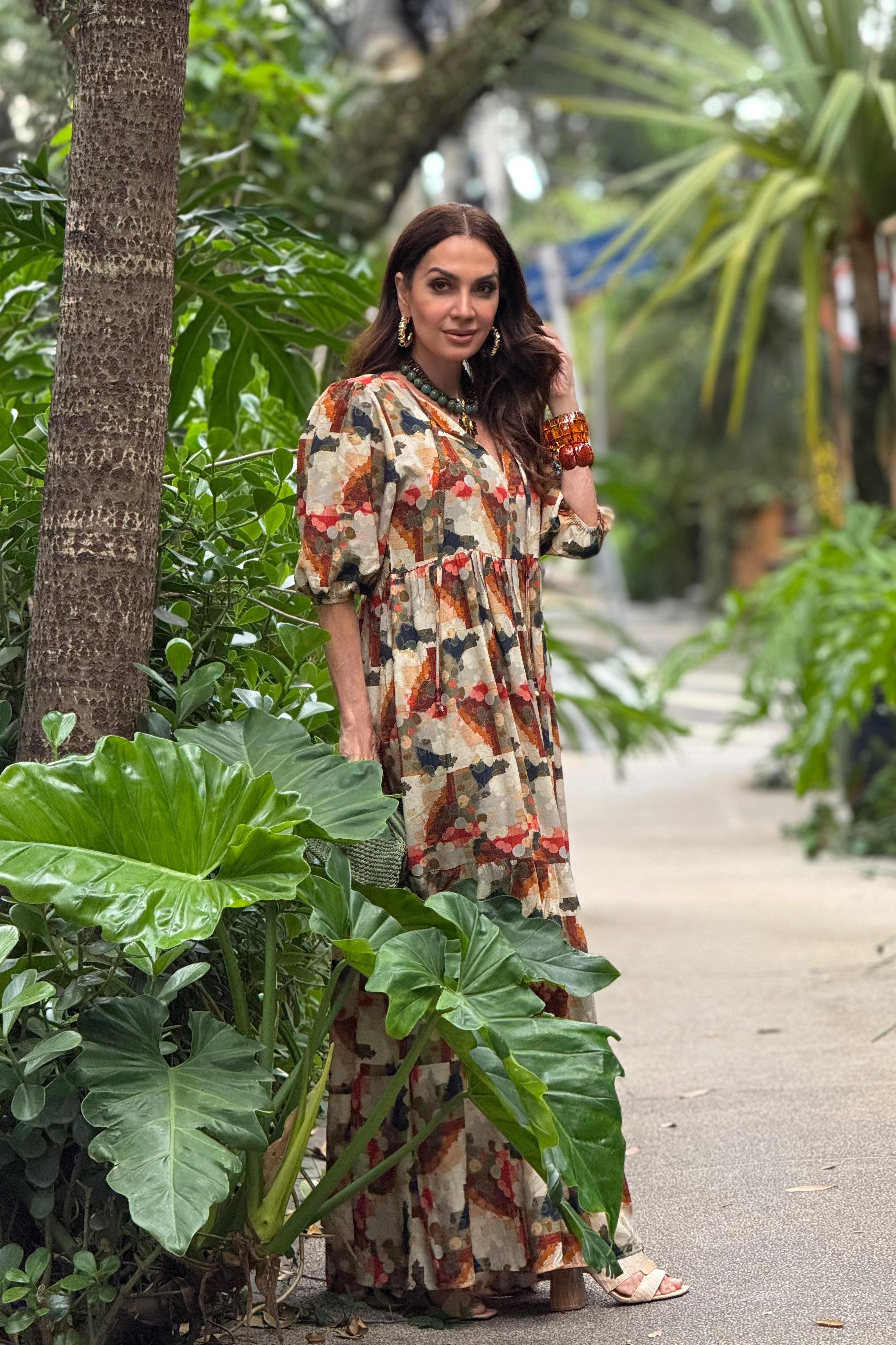 Vestido Camila Estampa Carmel