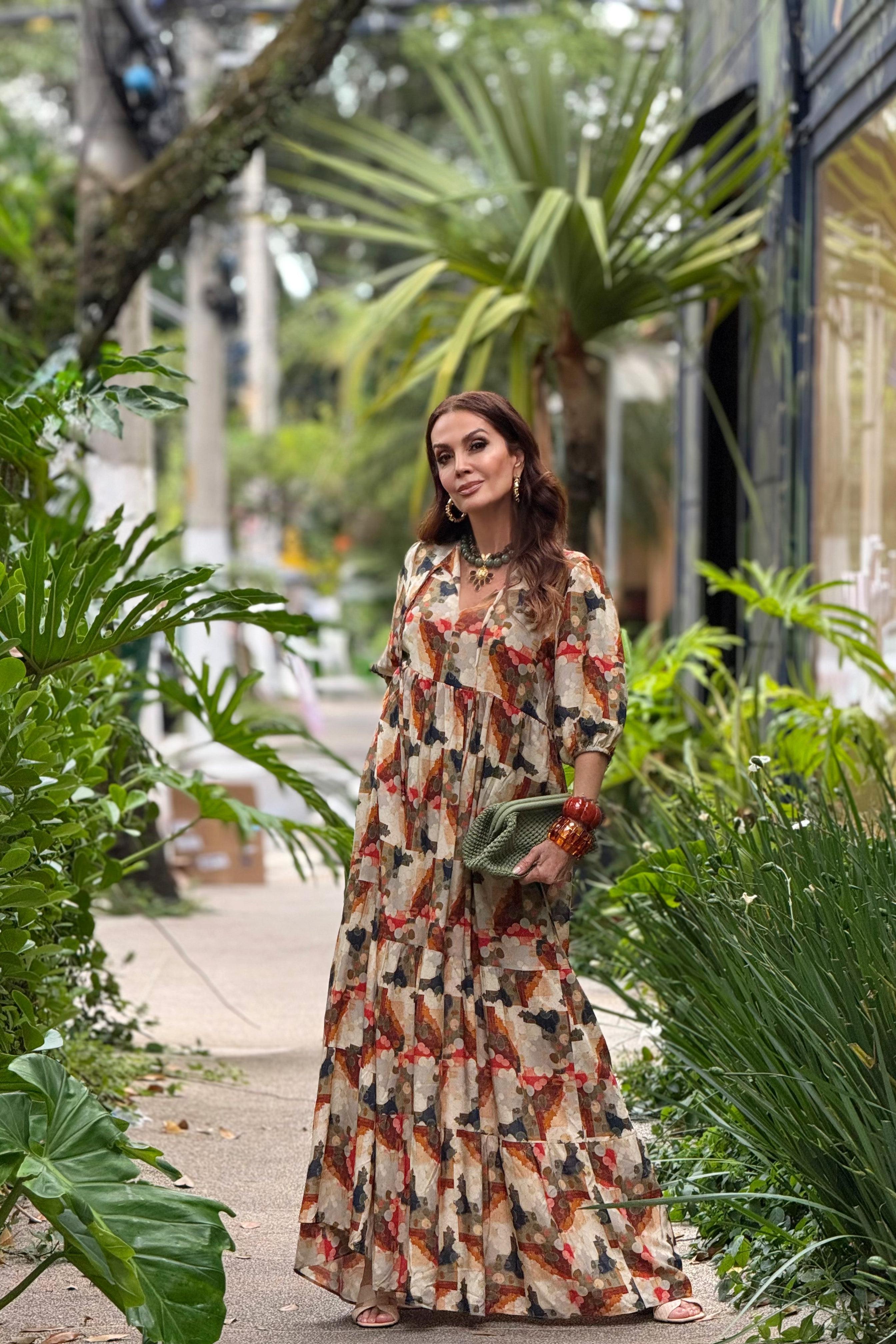 Vestido Camila Estampa Carmel