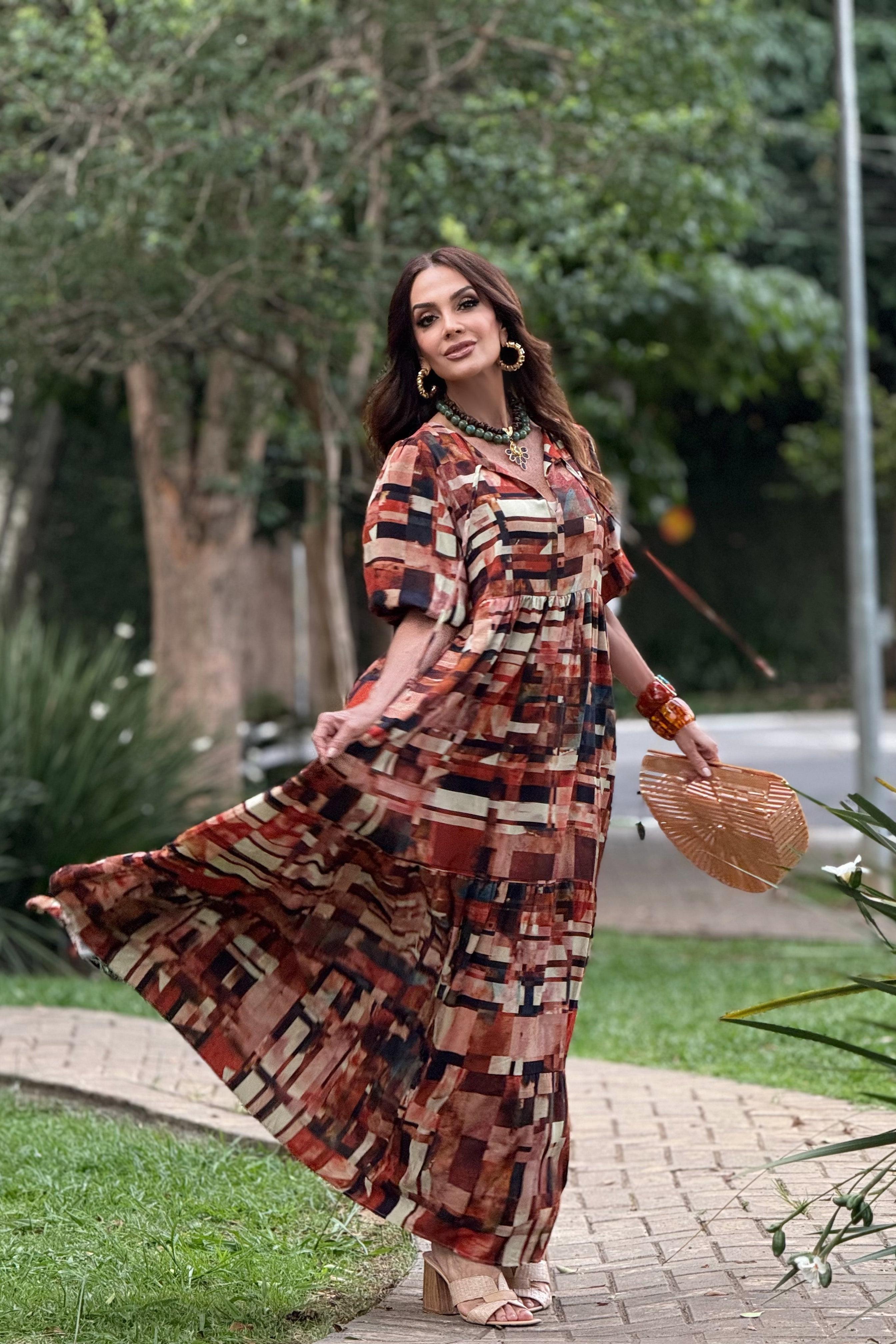 Vestido Camila Estampa Detroit