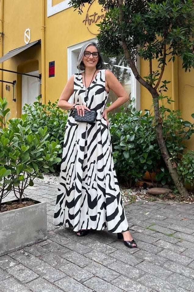 Vestido Pregas Ezilda