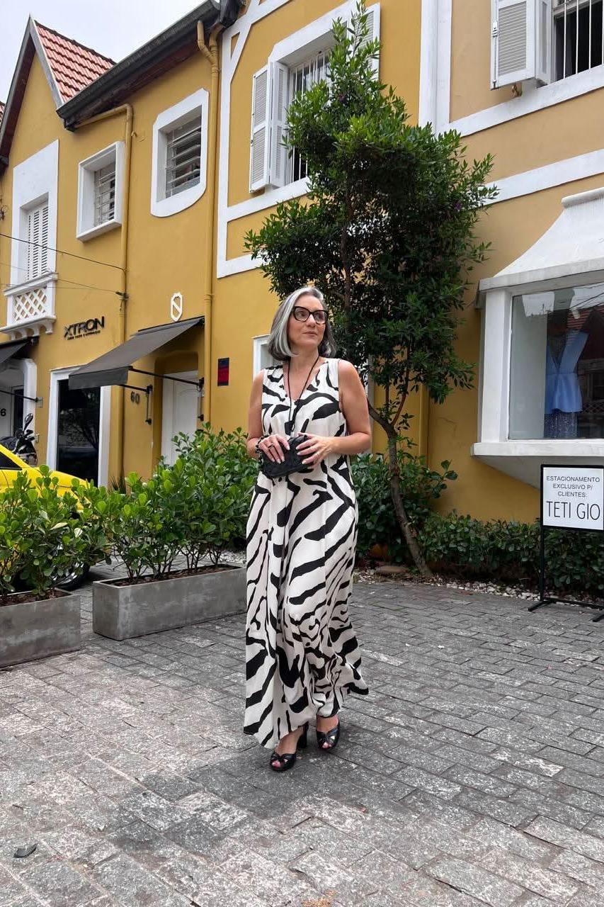 Vestido Pregas Ezilda