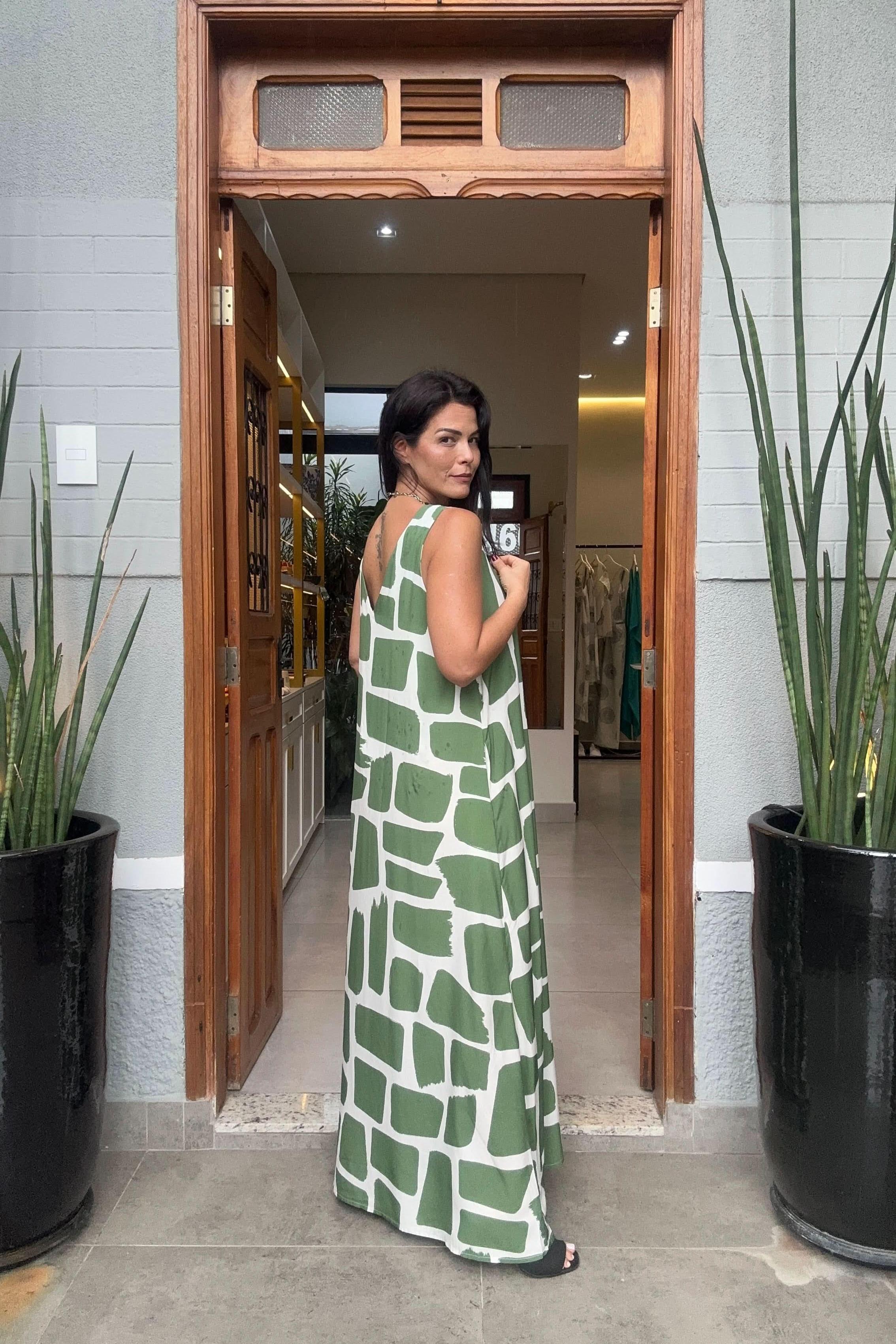 Vestido Stones Green Ezildinha