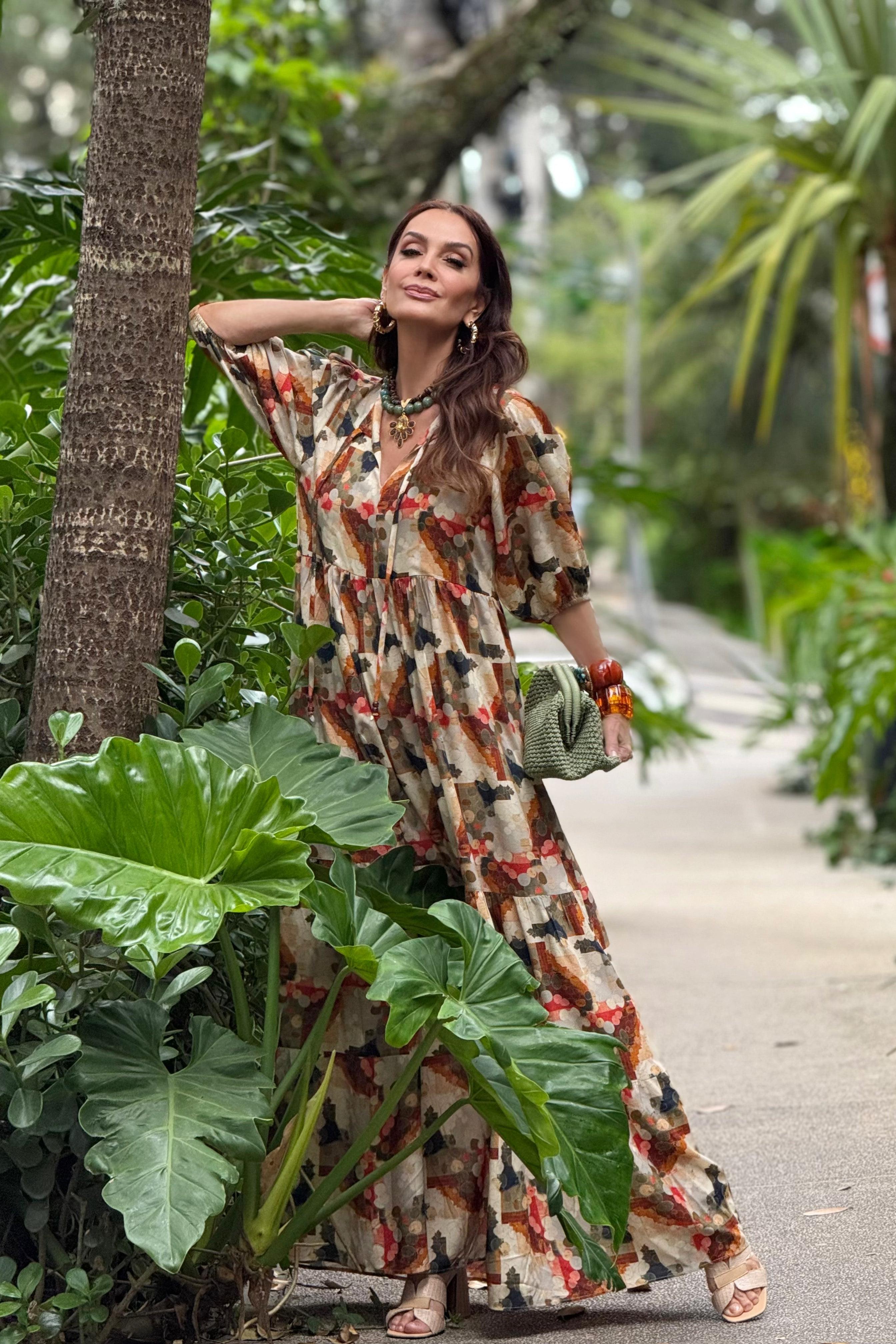 Vestido Camila Estampa Carmel