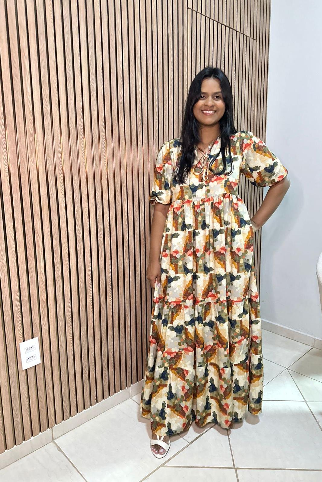 Vestido Camila Estampa Carmel