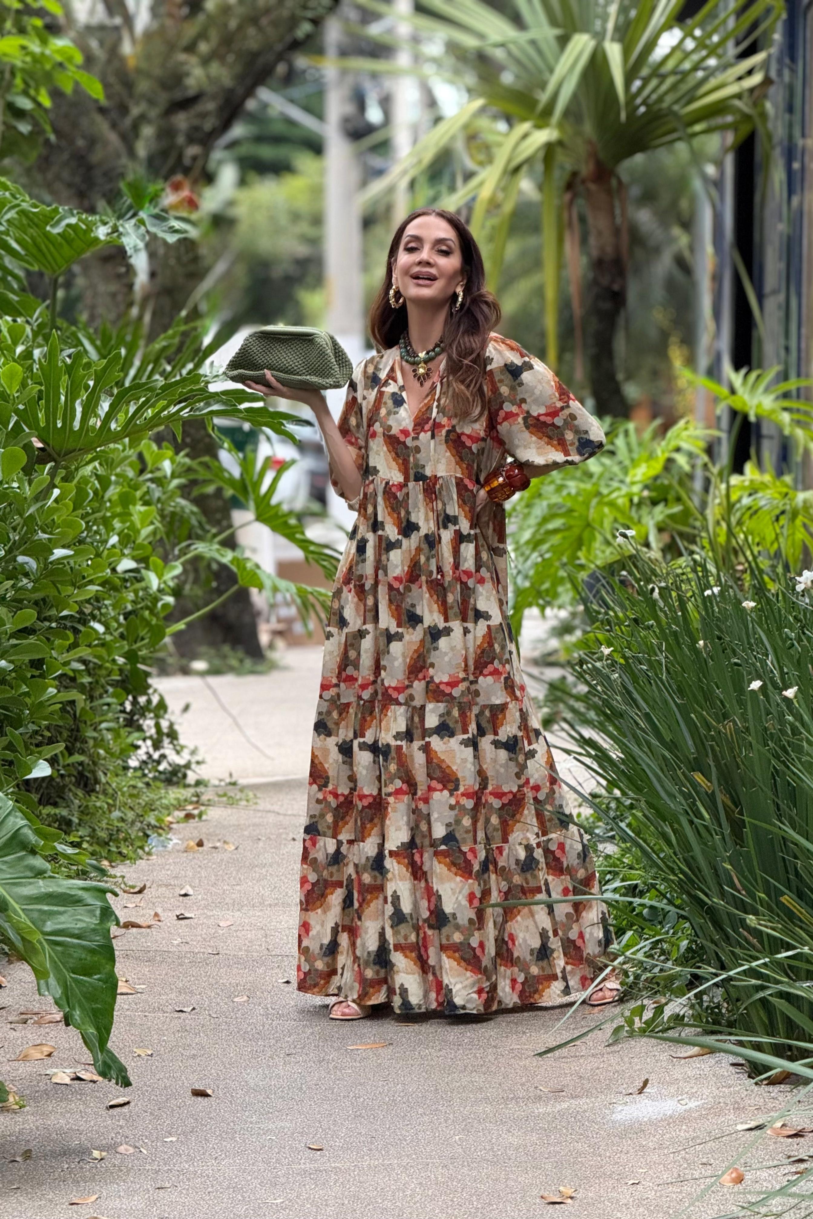 Vestido Camila Estampa Carmel