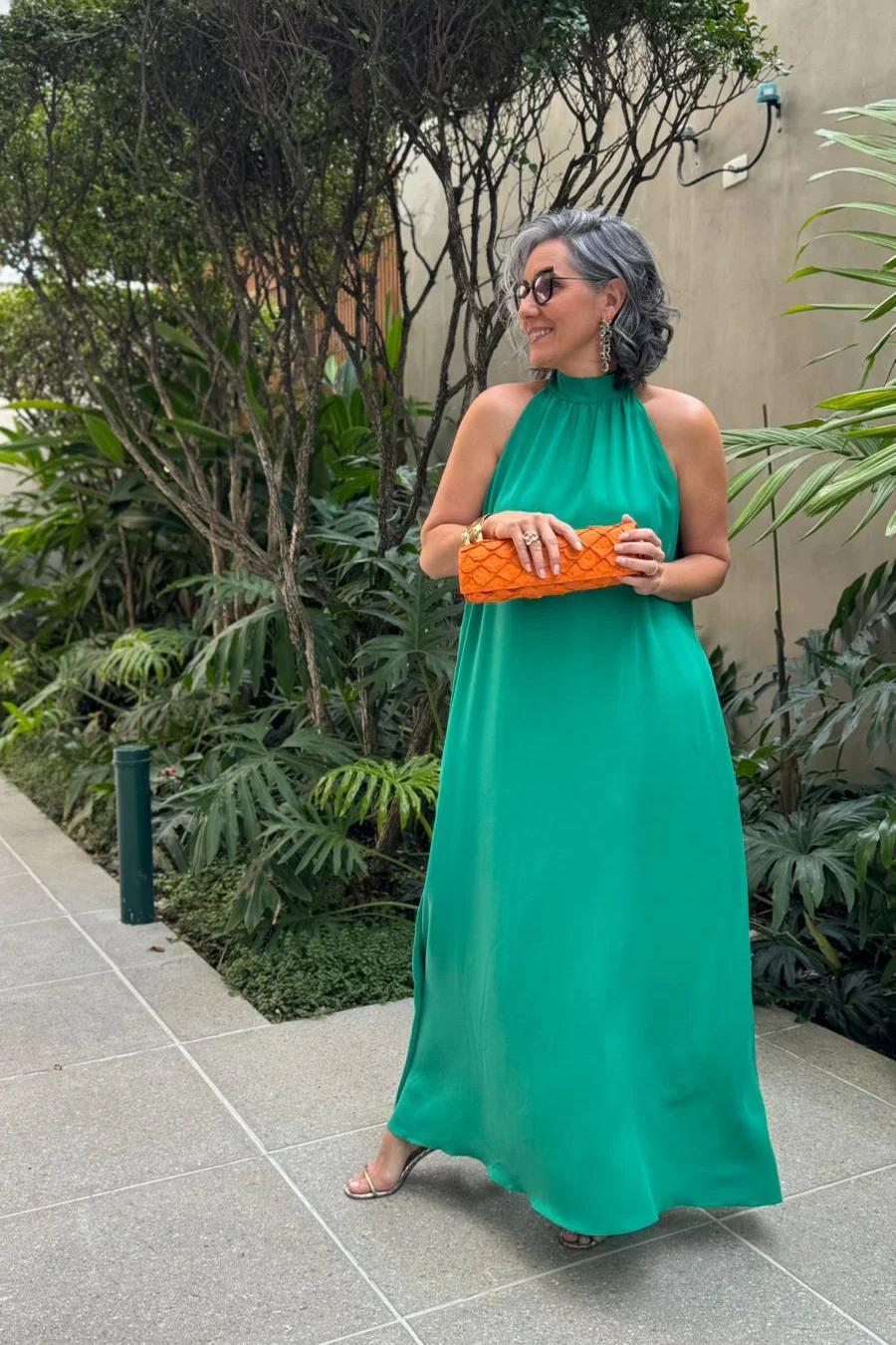 Vestido Laço em Seda Pura