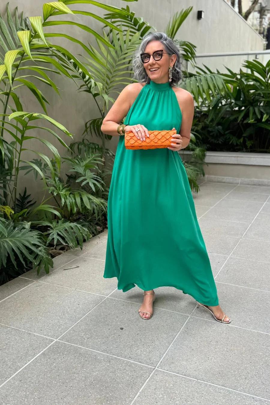 Vestido Laço em Seda Pura