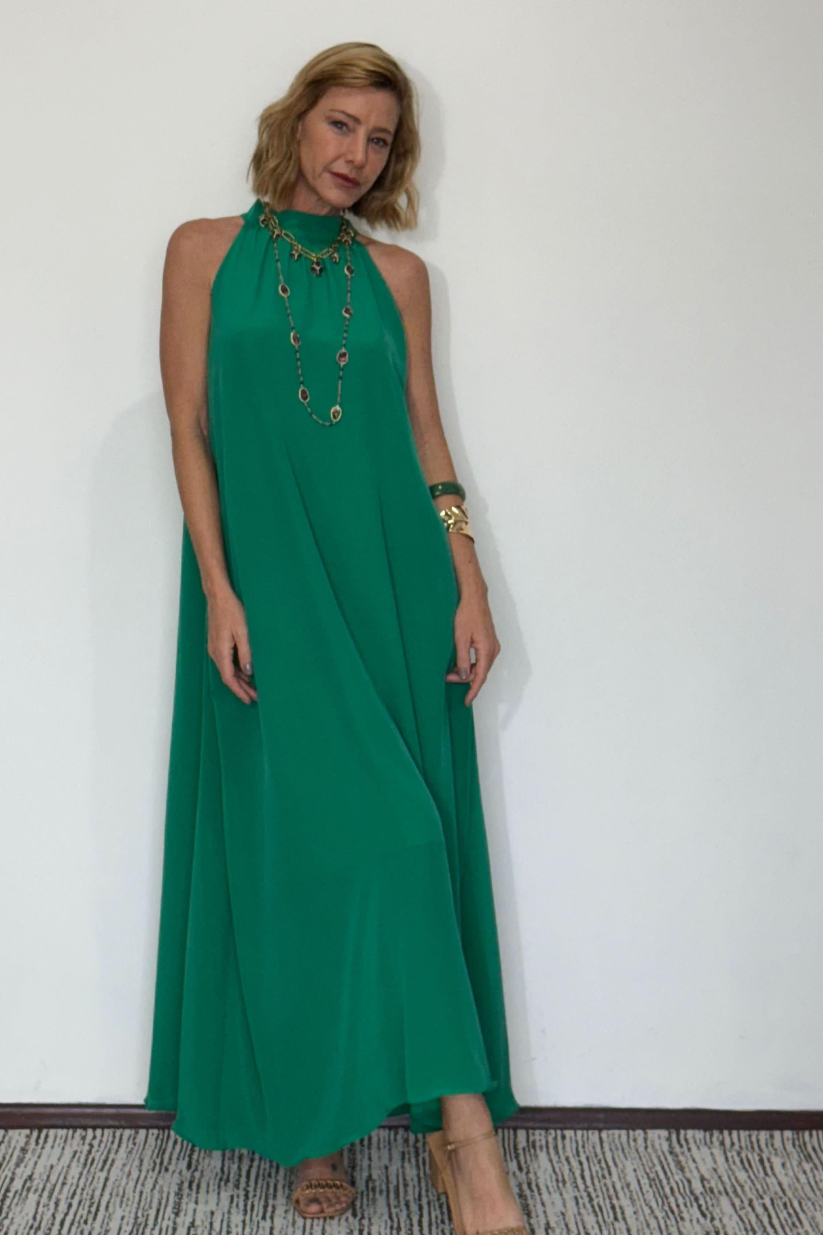 Vestido Laço em Seda Pura