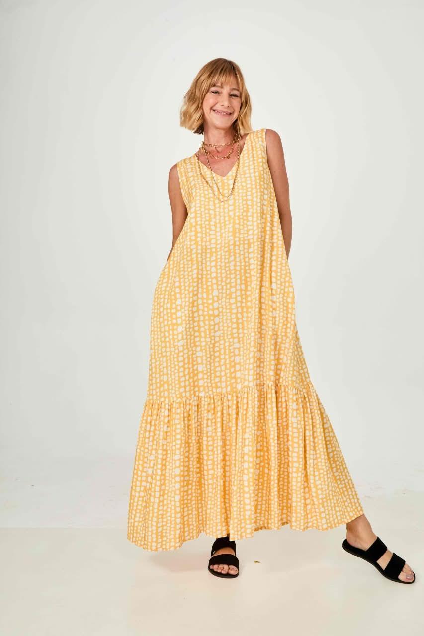 Vestido Pedrinhas Amarelo