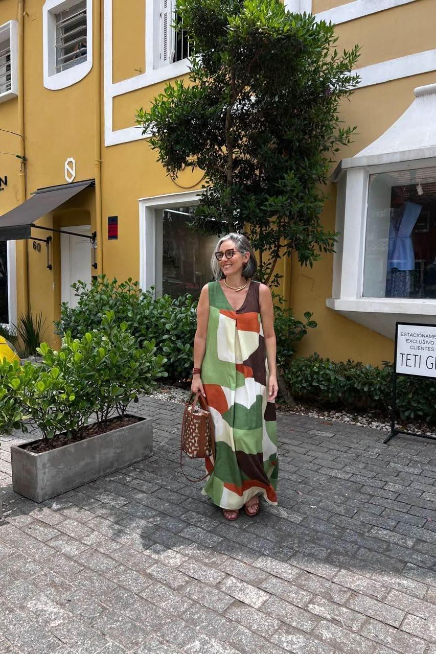 Vestido Pregas Stones