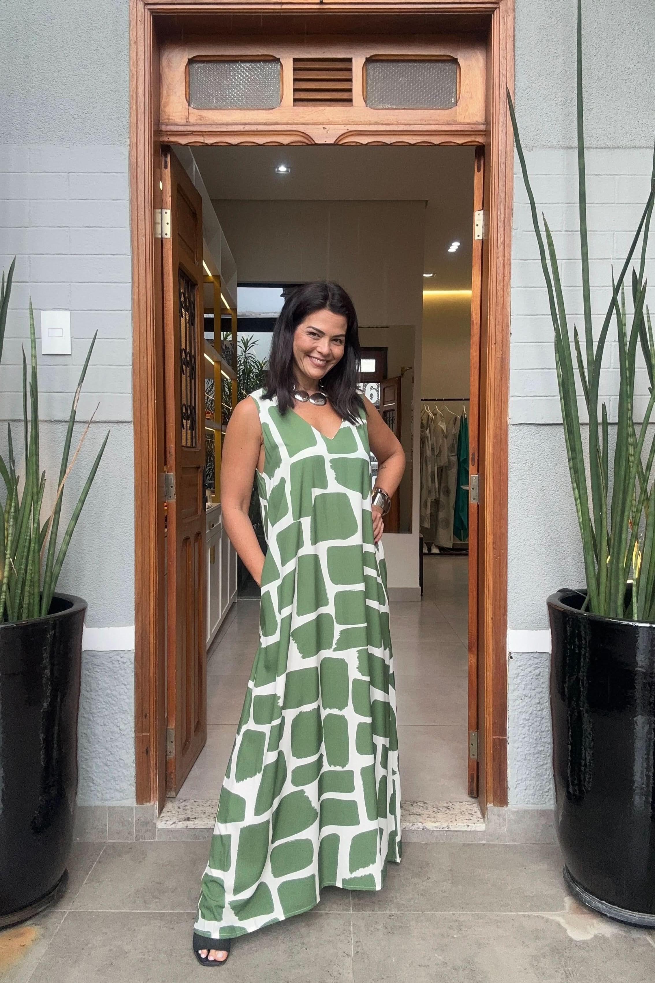 Vestido Stones Green Ezildinha